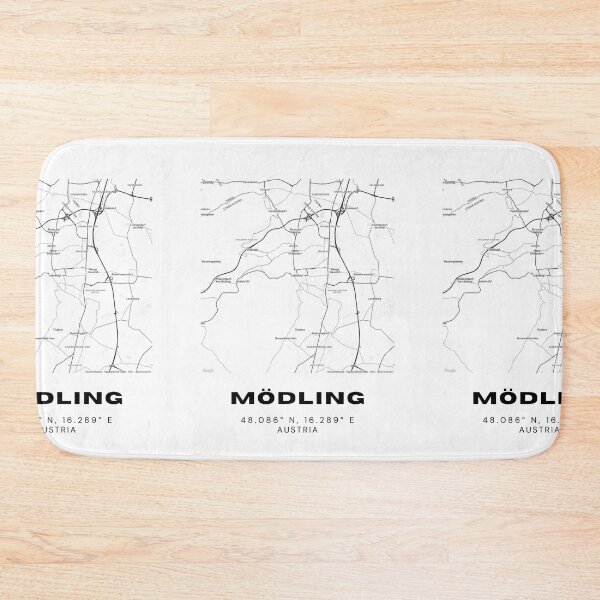 Item preview, Mödling Map – Elegant Black and White City Art designed and sold by RM-Journey.