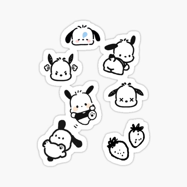 Item preview, Pochacco Sticker Sheet  designed and sold by StickJustStick.