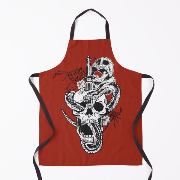 Item preview, tattoo style skull and snake with scorpions designed and sold by SKULLARTISTRY.