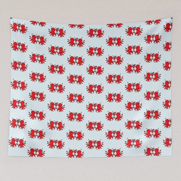 Item preview, 2 octopus devil hell team friends satan evil sweet designed and sold by shirt-o-mat.
