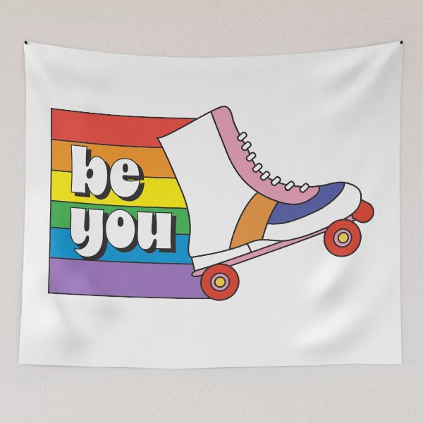 Item preview, Pride Month Be You Rollerskates LGBTQIA colorful rainbow design designed and sold by Jdawnink.