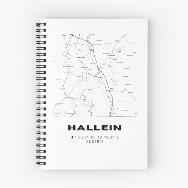 Item preview, Hallein City Map – Sleek Minimalist Austria Art Print designed and sold by RM-Journey.