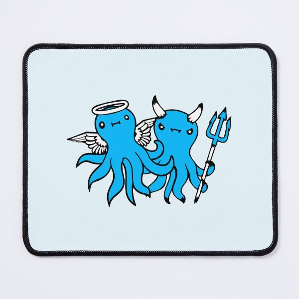 Item preview, 2 Octopus Devil Angel Heaven Hell Team Friends designed and sold by shirt-o-mat.