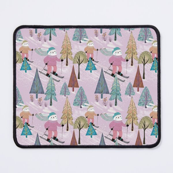 Item preview, Two bunnies skiing down a snowy hill designed and sold by phatlizzardart.