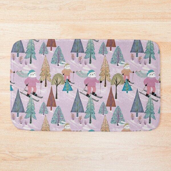 Item preview, Two bunnies skiing down a snowy hill designed and sold by phatlizzardart.