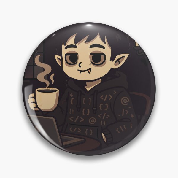 Item preview, Caffeine and Crypts – Vampire Introvert Vibes designed and sold by Niche Nook Emporium.