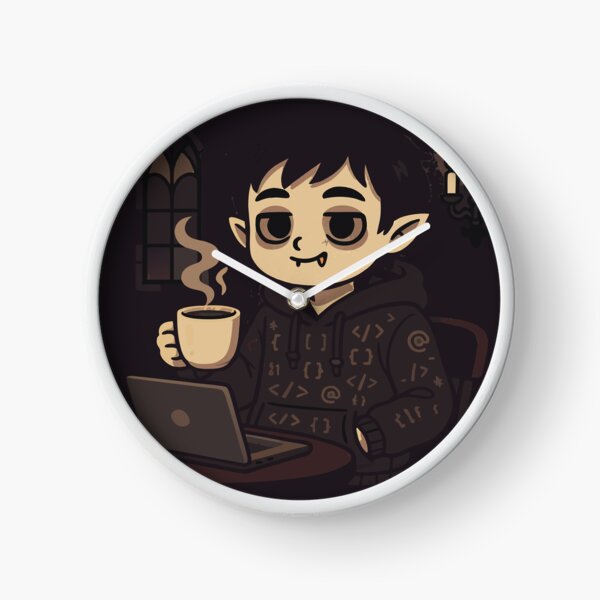 Item preview, Caffeine and Crypts – Vampire Introvert Vibes designed and sold by Niche Nook Emporium.