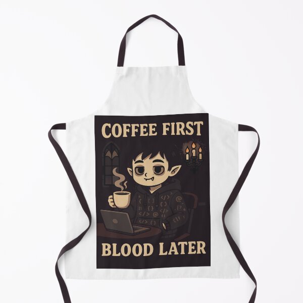 Item preview, Caffeine and Crypts – Vampire Introvert Vibes designed and sold by Niche Nook Emporium.
