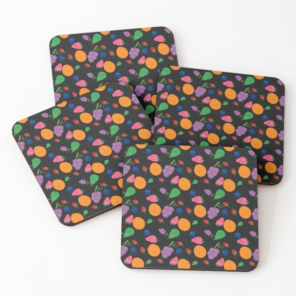 Item preview, Happy Fruits – Funny pattern with laughing fruit faces designed and sold by vanessa.kreativdesign.