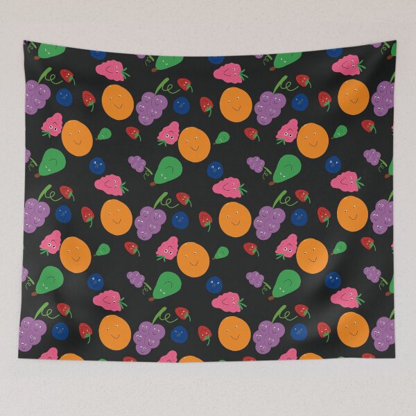 Item preview, Happy Fruits – Funny pattern with laughing fruit faces designed and sold by vanessa.kreativdesign.