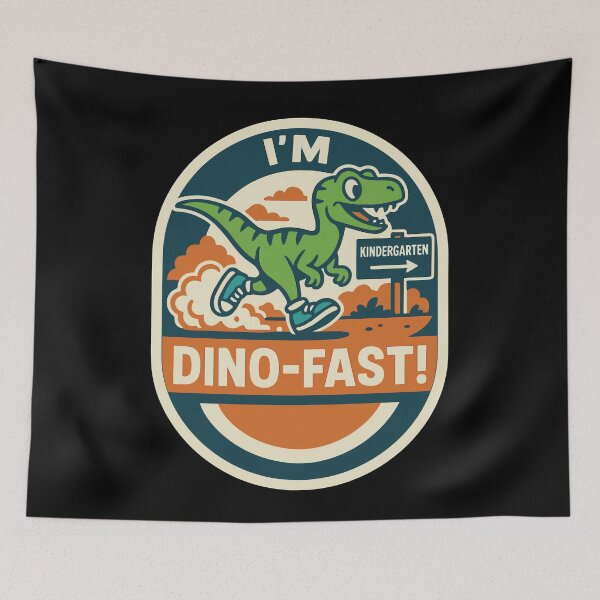 Item preview, Kindergarten Dino-fast T-rex Fun designed and sold by LuminOrb.
