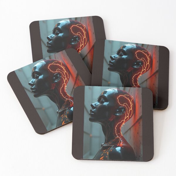 Item preview, Neon Aura Cyberpunk - Futuristic Female Android Art. designed and sold by VA Design.