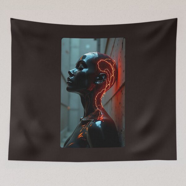 Item preview, Neon Aura Cyberpunk - Futuristic Female Android Art. designed and sold by VA Design.