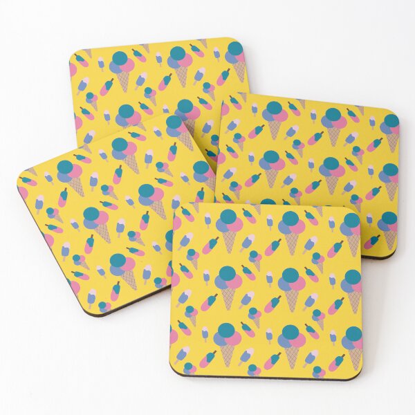 Item preview, Summery ice cream pattern – colorful design on yellow designed and sold by vanessa.kreativdesign.