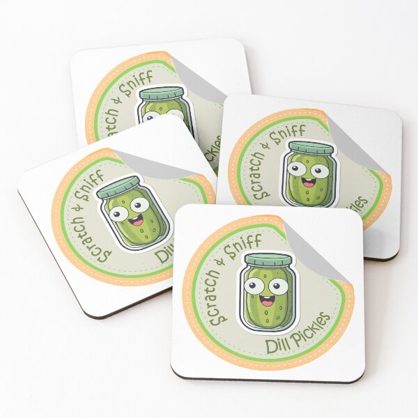 Item preview, Dill Pickles Scratch and Sniff Retro Sticker designed and sold by RowanGraphics.