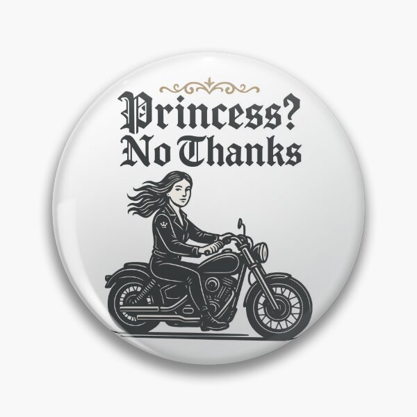 Item preview, Princess? No Thanks Motorcyclist Vintage designed and sold by LuminOrb.