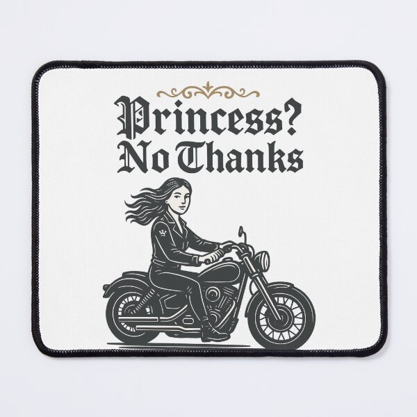Item preview, Princess? No Thanks Motorcyclist Vintage designed and sold by LuminOrb.
