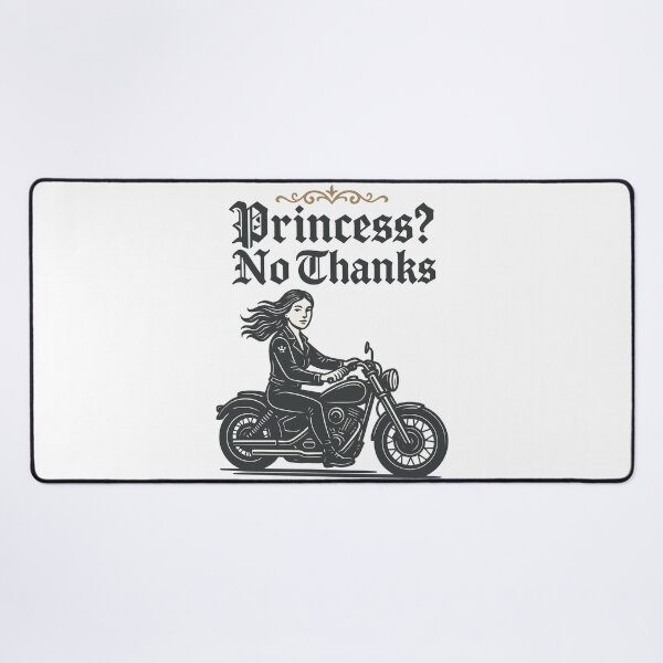 Item preview, Princess? No Thanks Motorcyclist Vintage designed and sold by LuminOrb.
