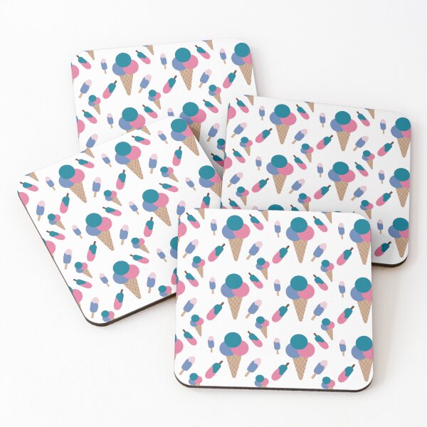 Item preview, Cool ice cream design – Sweet ice cream pattern on white designed and sold by vanessa.kreativdesign.