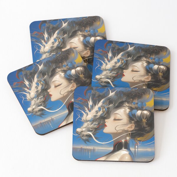 Item preview, Surreal Chinese Girl and Dragon designed and sold by yinyuecreation.