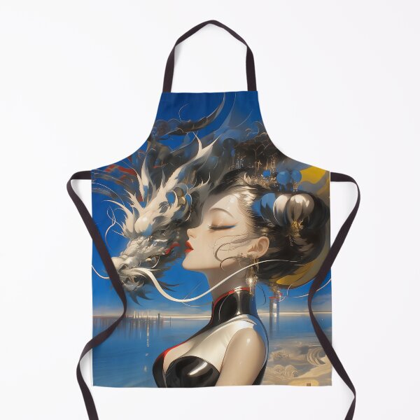 Item preview, Surreal Chinese Girl and Dragon designed and sold by yinyuecreation.