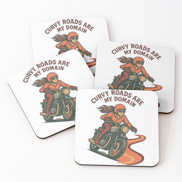 Item preview, Curvy Roads Are My Domain Motorrad Biker Retro designed and sold by LuminOrb.