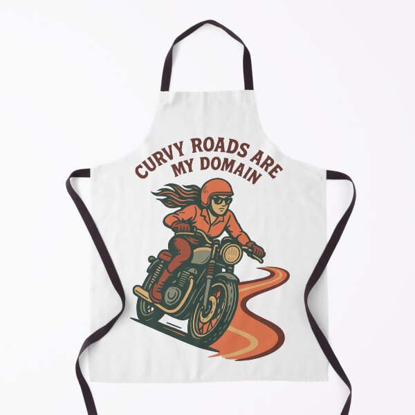 Item preview, Curvy Roads Are My Domain Motorrad Biker Retro designed and sold by LuminOrb.