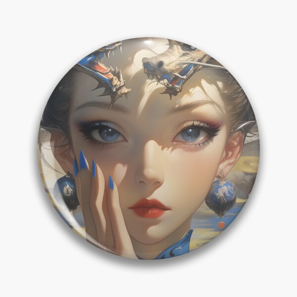 Item preview, Surreal Chinese Girl and Dragon designed and sold by yinyuecreation.
