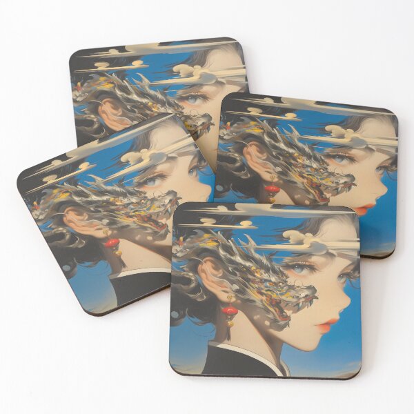 Item preview, Surreal Chinese Girl and Dragon designed and sold by yinyuecreation.