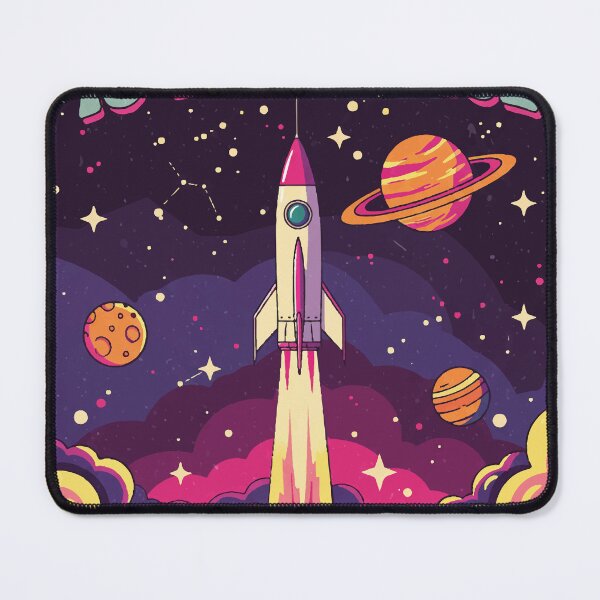 Item preview, Cosmic Rocket in Pink Galaxy Fantasy designed and sold by -DEEWOLF-.