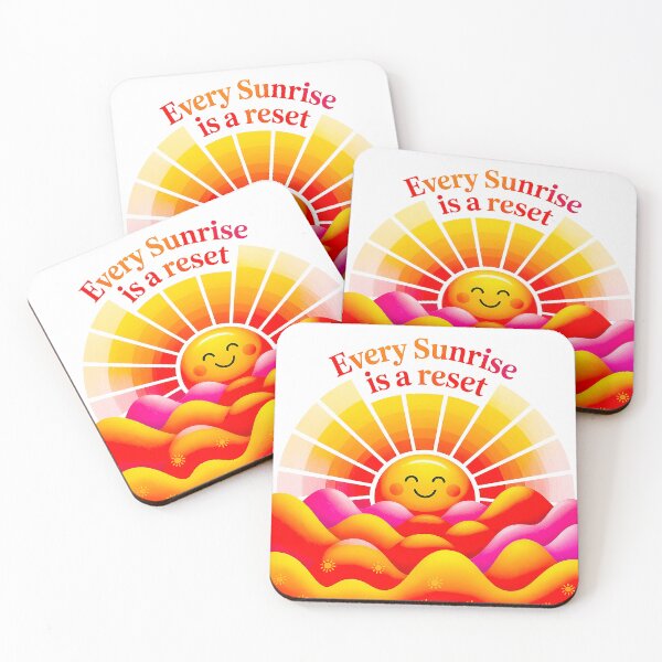 Item preview, Every Sunrise Is a Reset Cute Motivational Sunrise  designed and sold by Amanda's Factory.