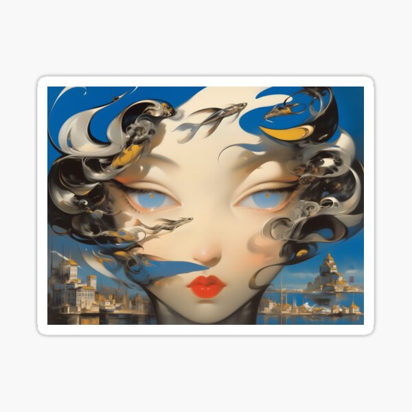 Item preview, Surreal Chinese Girl and Dragon designed and sold by yinyuecreation.