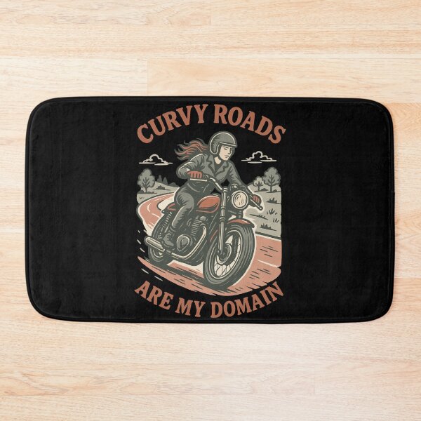 Item preview, Curvy Roads Are My Domain Motorrad Biker designed and sold by LuminOrb.