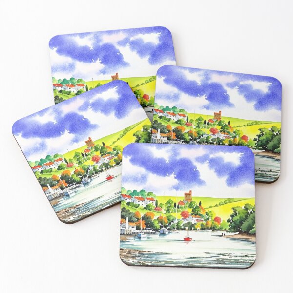 Item preview, Noss Mayo from Bridge End(watercolour + AI） designed and sold by artsmeow.