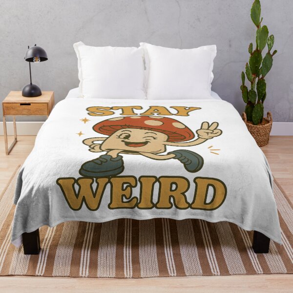 Item preview, Stay Weird Mushroom – Funny Retro Quirky T-Shirt for Women designed and sold by LuckyFoxMerch.