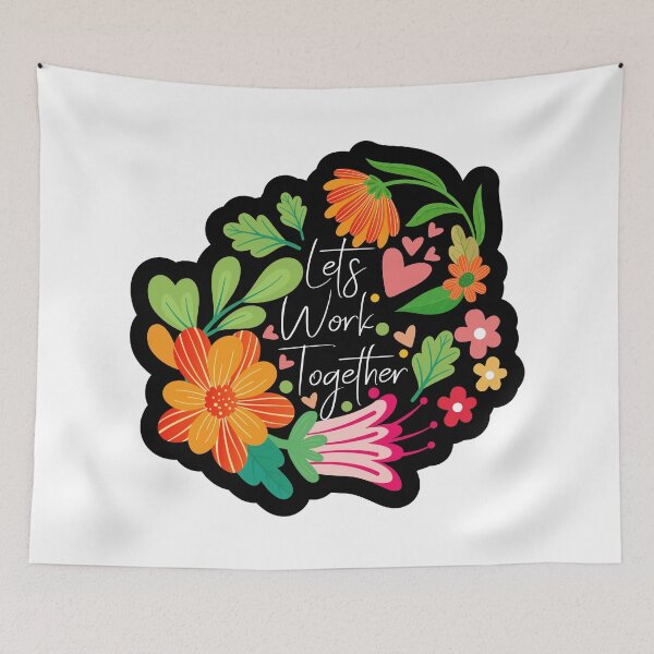 Item preview, colorful flowers draw– Floral Inspirational Design designed and sold by PnrArtDesign.