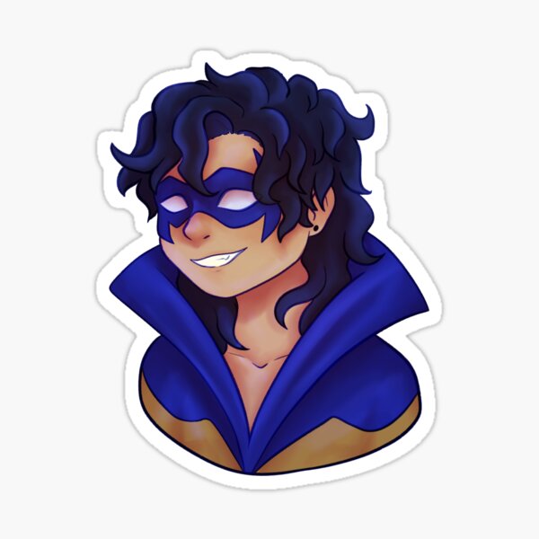 Item preview, Nightwing (discowing) with a mullet  designed and sold by CloudiiLink.