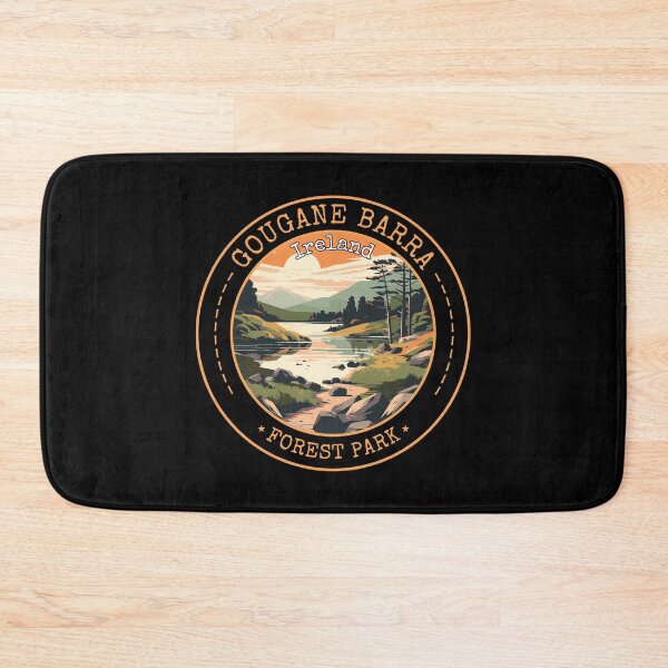 Item preview, Gougane Barra Forest Park in Ireland Retro Travel Art Badge designed and sold by MaateoDesign.