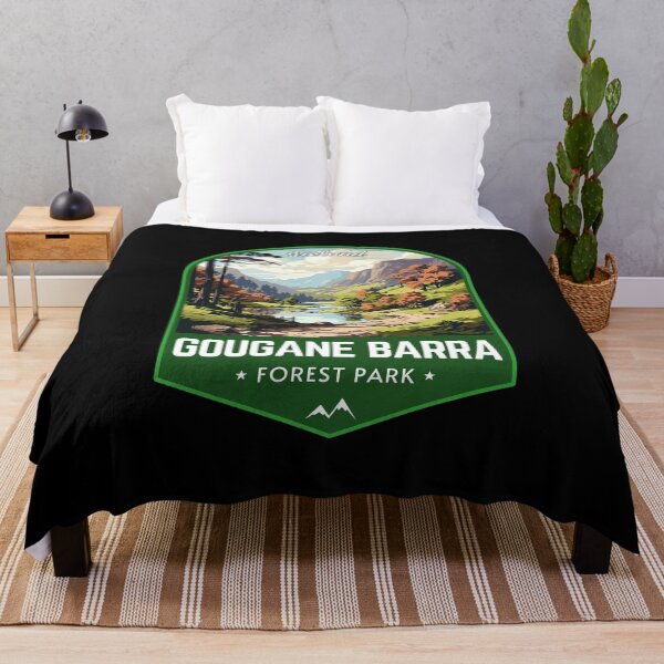 Item preview, Gougane Barra Forest Park in Ireland Retro Travel Art Emblem designed and sold by MaateoDesign.