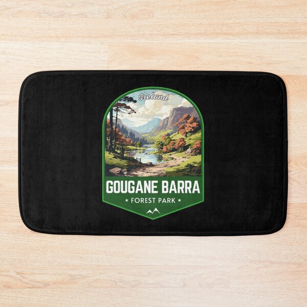 Item preview, Gougane Barra Forest Park in Ireland Retro Travel Art Emblem designed and sold by MaateoDesign.