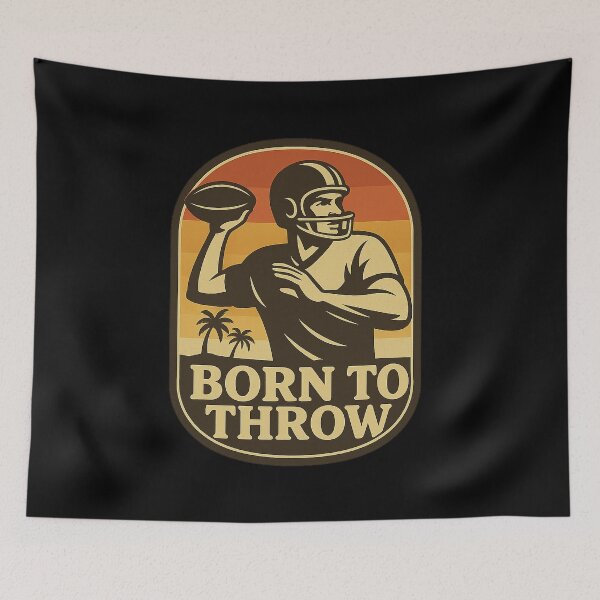 Item preview,  Retro Quarterback – Born to Throw designed and sold by OTSC.
