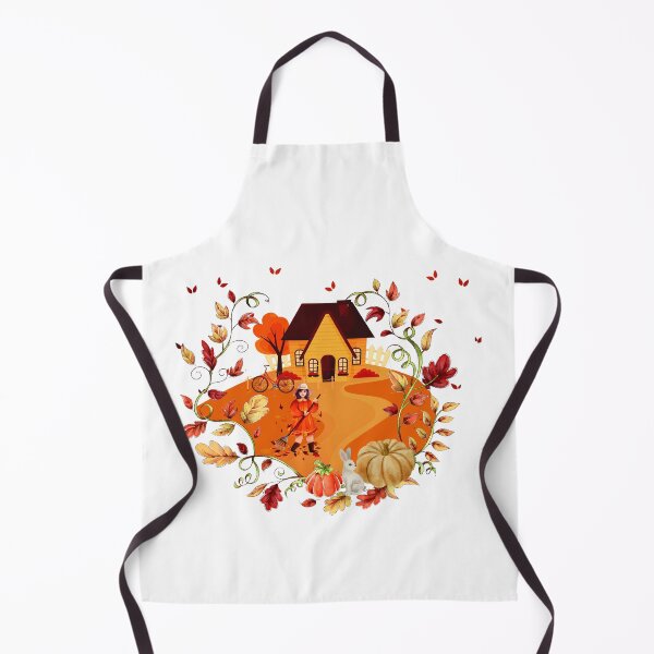 Item preview, Autumn Serenity – Sweeping Leaves in a Peaceful Fall Atmosphere designed and sold by PnrArtDesign.