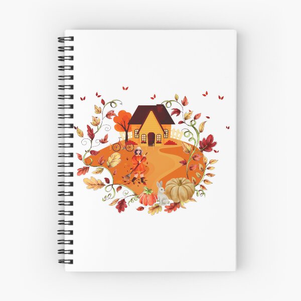 Item preview, Autumn Serenity – Sweeping Leaves in a Peaceful Fall Atmosphere designed and sold by PnrArtDesign.