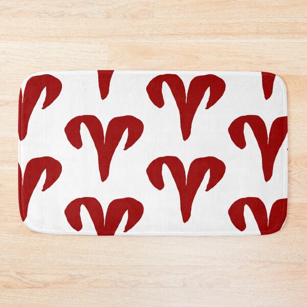 Item preview, Aries Symbol Brush Calligraphy Red designed and sold by crankiestuff.