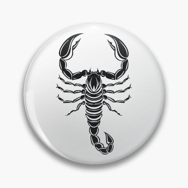 Item preview, Aggressive Dangerous black and white Scorpion, Predatory animal in a danger pose, scorpion with its tail raised, showcasing its stinger designed and sold by Danler.