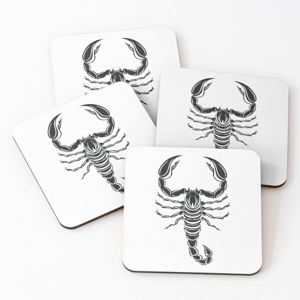 Item preview, Aggressive Dangerous black and white Scorpion, Predatory animal in a danger pose, scorpion with its tail raised, showcasing its stinger designed and sold by Danler.