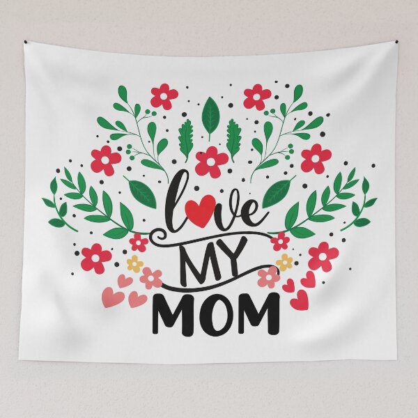 Item preview, Love My Mom | flowers market draw | Mother's Day Gift Design designed and sold by PnrArtDesign.