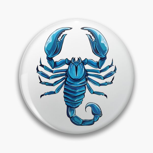 Item preview, Aggressive Dangerous blue Scorpion, Predatory animal in a danger pose, scorpion with its tail raised, showcasing its stinger designed and sold by Danler.