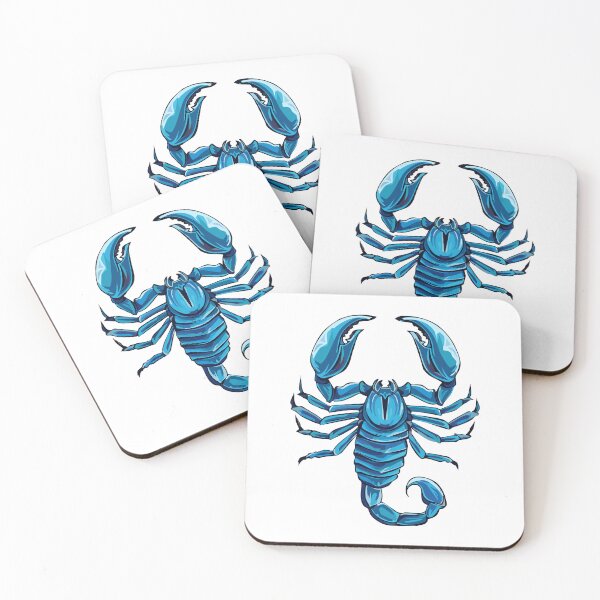 Item preview, Aggressive Dangerous blue Scorpion, Predatory animal in a danger pose, scorpion with its tail raised, showcasing its stinger designed and sold by Danler.
