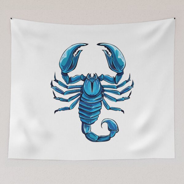 Item preview, Aggressive Dangerous blue Scorpion, Predatory animal in a danger pose, scorpion with its tail raised, showcasing its stinger designed and sold by Danler.